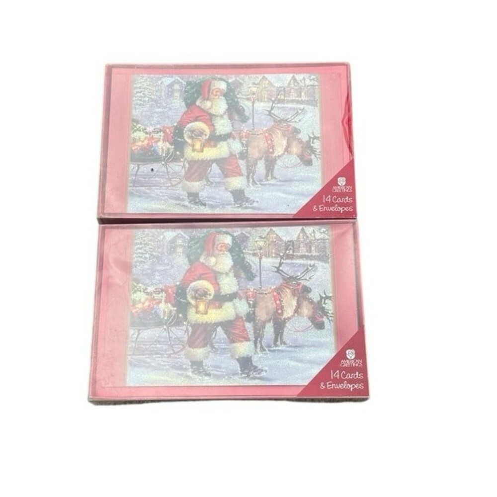 2 boxes American Greetings Christmas holiday cards 28 cards